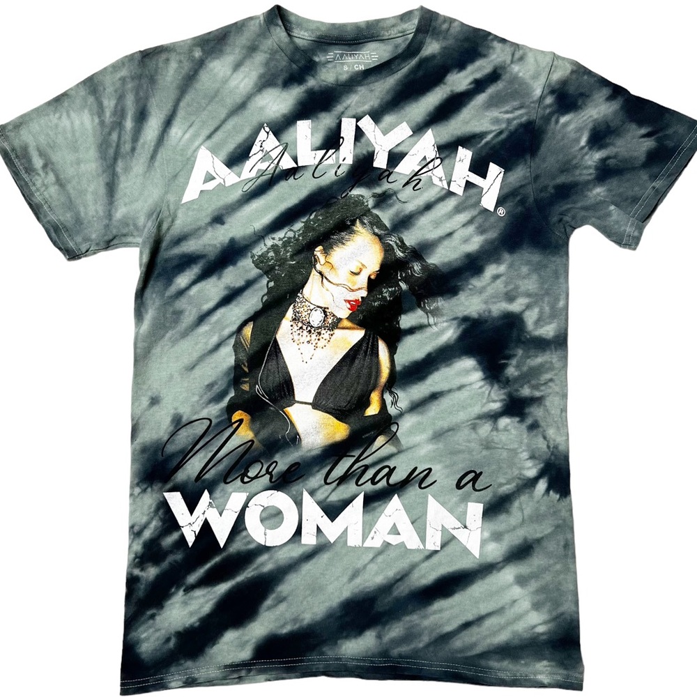Aaliyah More Than a Woman Tie Dye Graphic T-Shirt in Green Unisex Sz S